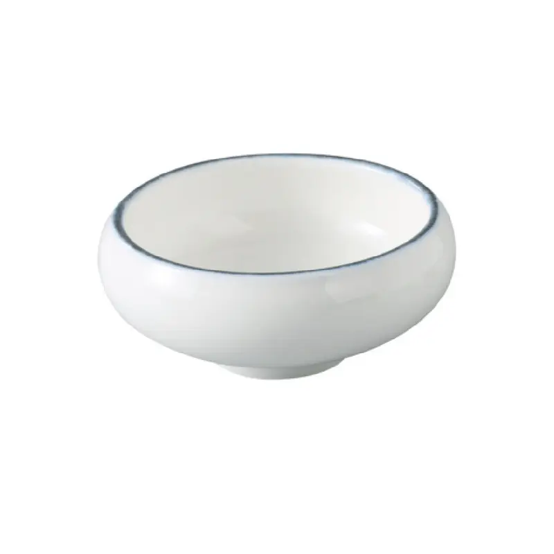 Yanco MR-503 3.5 Oz Round Bowl China White and Blue - 3 3/4 Inch Diameter
