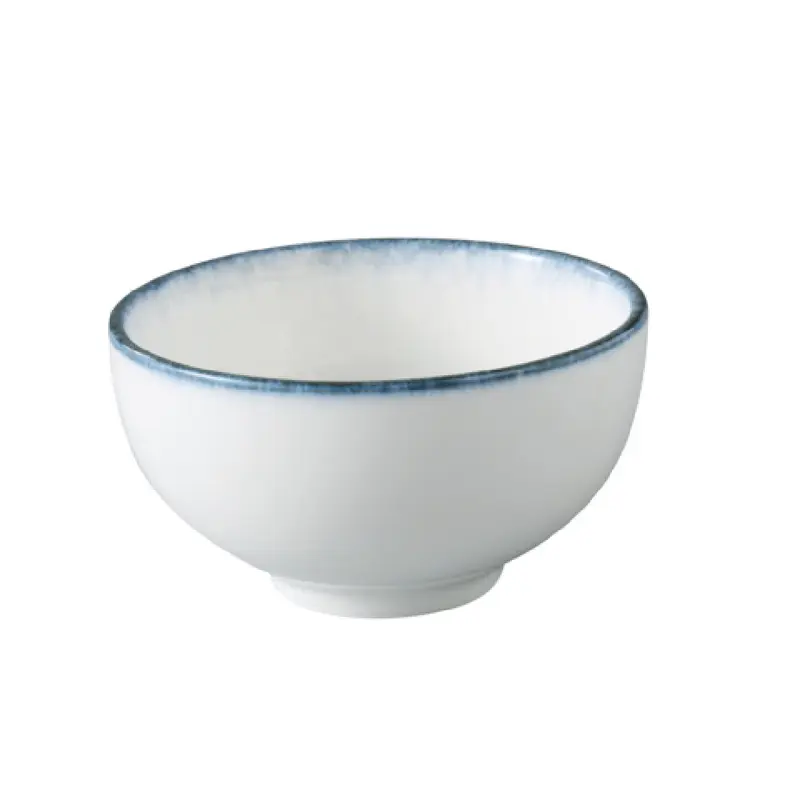 Yanco MR-504 10 Oz Rice Bowl Dishwasher Safe White and Blue Chinaware 36 Packs
