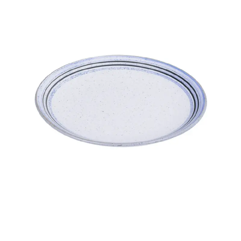 Yanco OC-216 16 Inch Oval Plate China Dishwasher Microwave Safe White and Blue