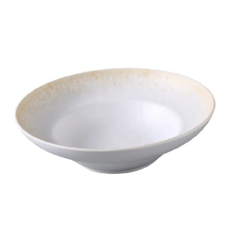 Yanco OP-610 13 Oz. Round Two Tone Matte Finish Melamine Bowl 10 Inch Diameter