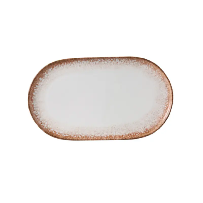 Yanco PR-214 13 5/8 Inch Oval Coupe Plate Dishwashing and Microwave Safe Chinaware Pack of 12