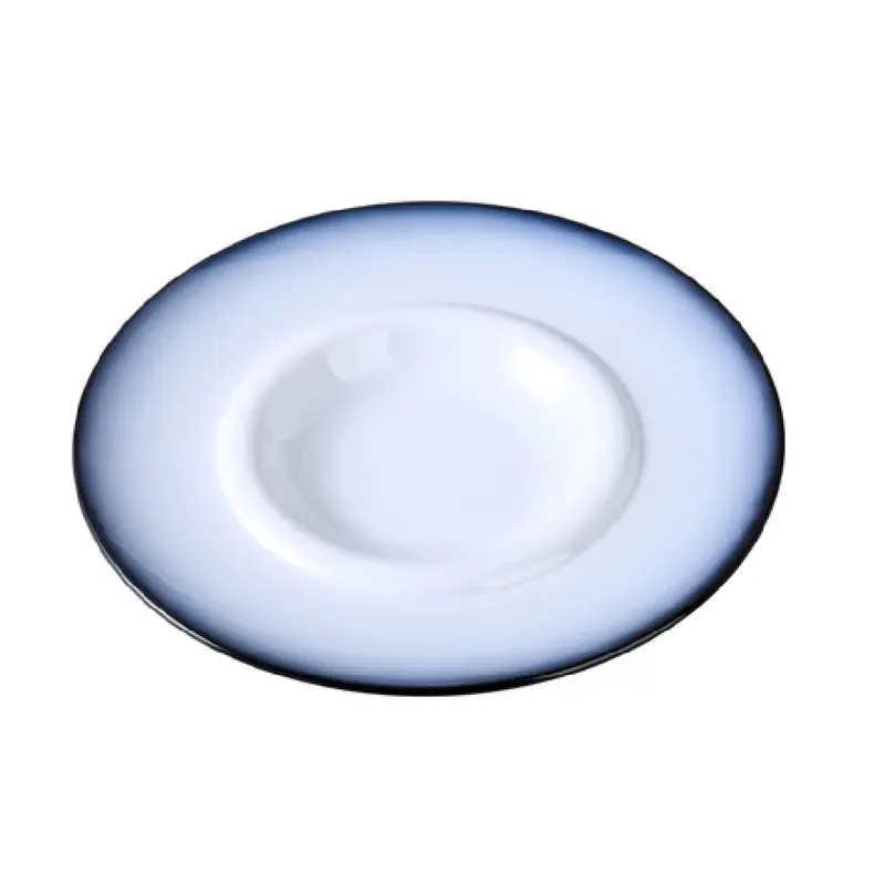 Yanco SN-410 5 Oz. Round Plate Two Tone Melamine 10 1/2 Inch Diameter