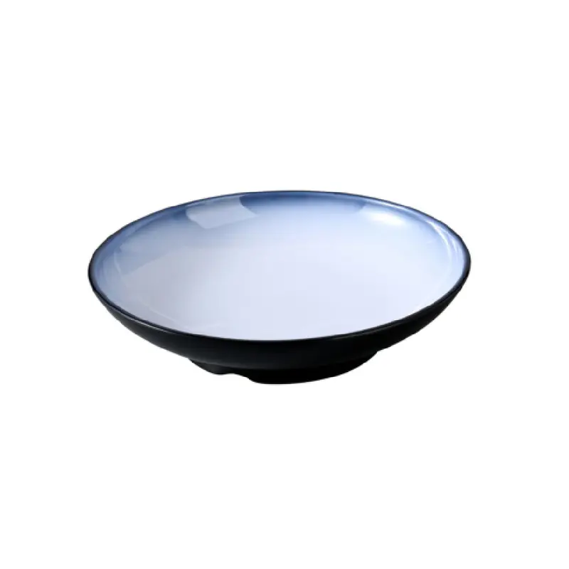 Yanco SN-507 28 Oz Round Bowl Break Resistant Two Tone Melamine 24 Packs