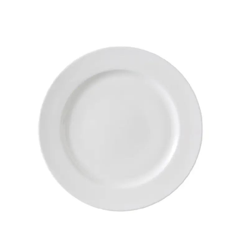Yanco VS-110 10 1/2 Inch Diameter White Plate China Dishwasher Safe