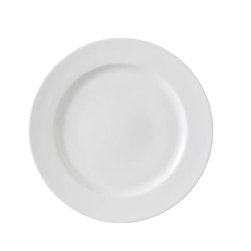 Yanco VS-112 12 Inch Dishwasher Safe Round Plate China White Magnesia