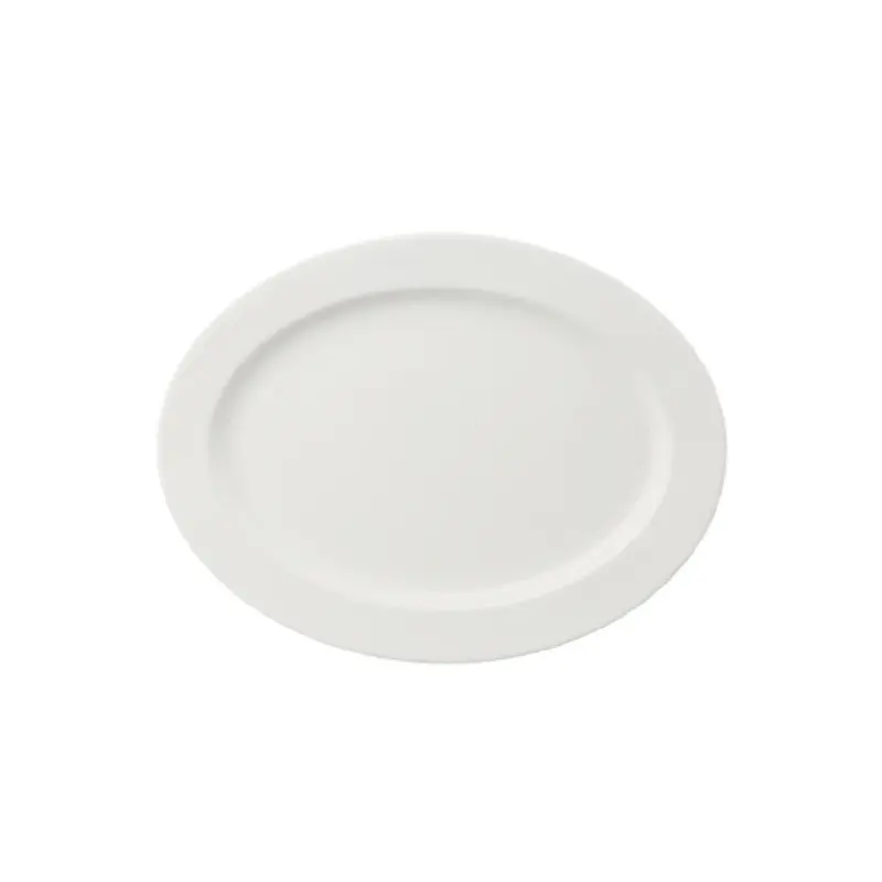 Yanco VS-212 12 Inch Dishwasher Safe Platter China White Fully Glazed 12 Packs