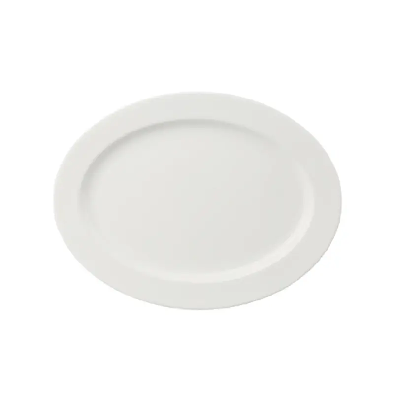 Yanco VS-214 14 1/4 Inch Diameter China Platter Dishwasher Safe - 12 Packs