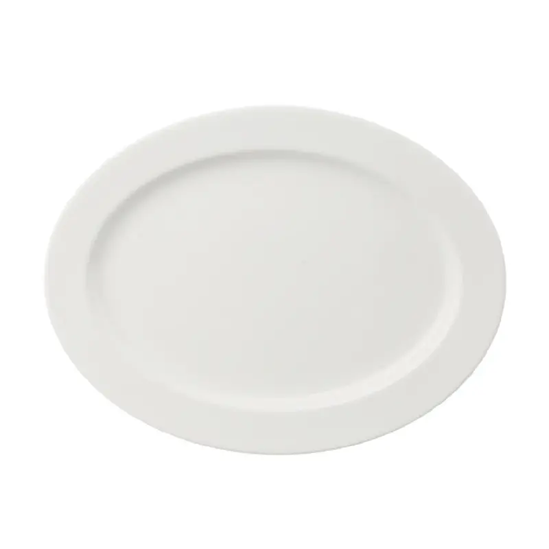 Yanco VS-215 15 1/2 Inch Dishwasher Safe Platter Magnesia White 12 Packs