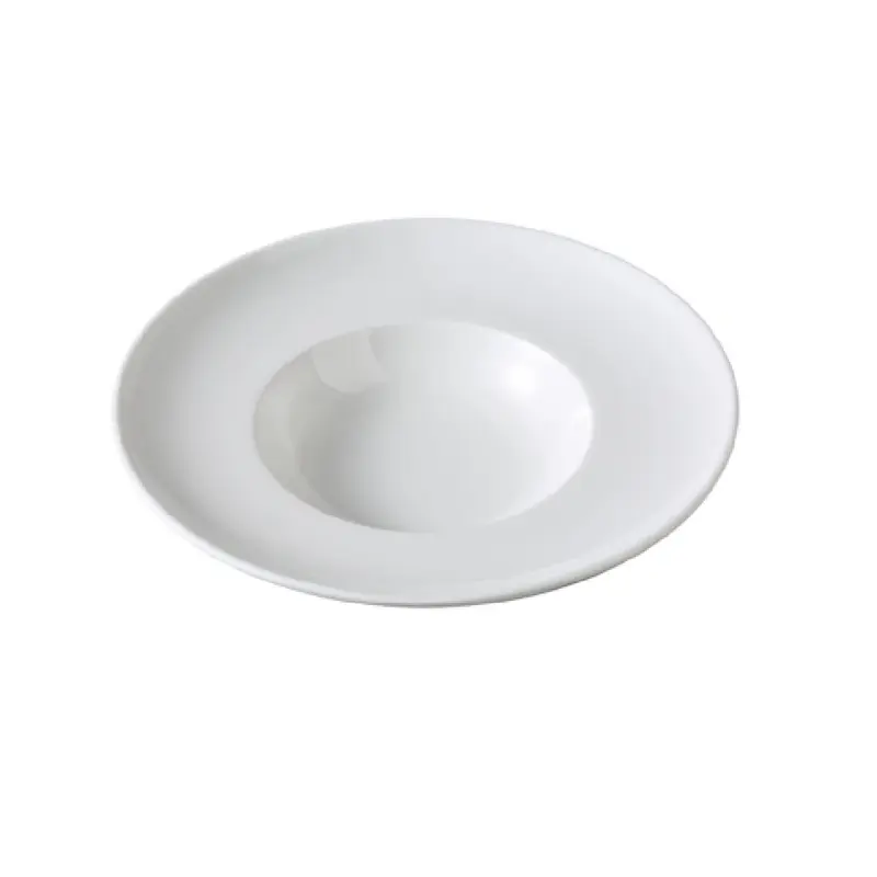 Yanco VS-808 10 Oz Magnesia White Soup Plate 9 1/2 Inch Dishwasher Safe