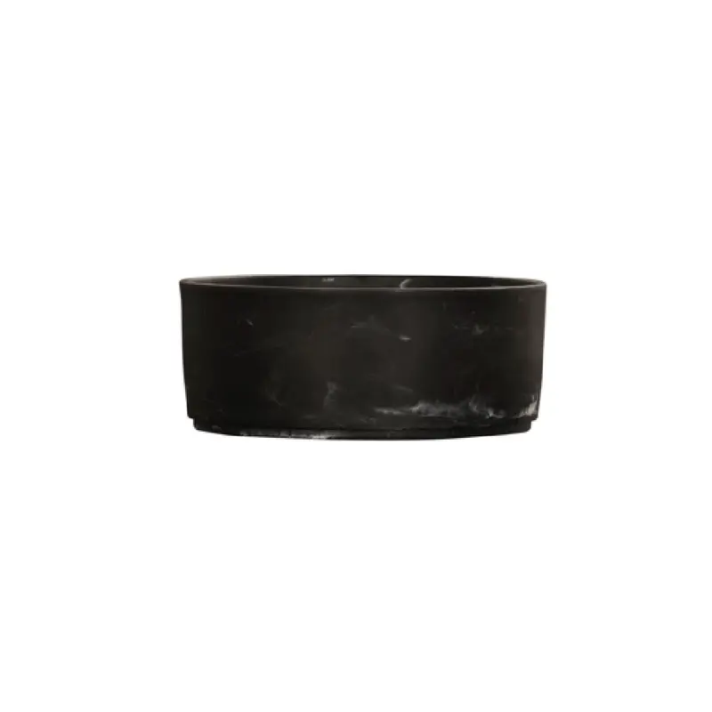 Cal-Mil 23738-8-124 8 Inch Round Bowl Black Marble Resin