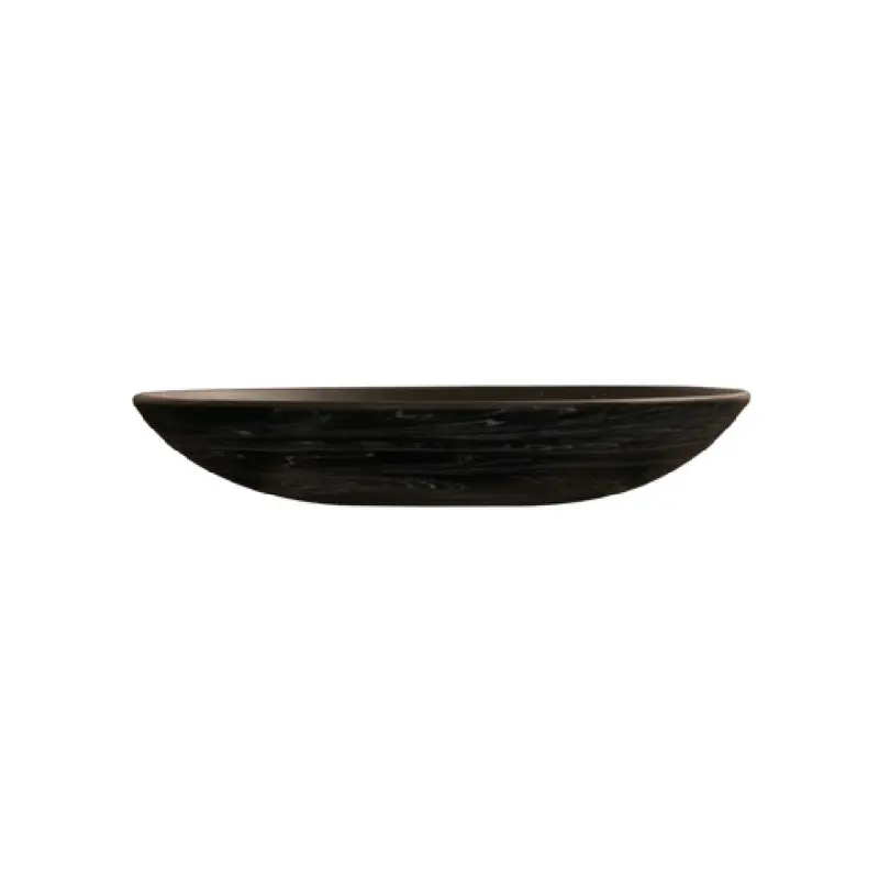 Cal-Mil 23740-14-124 14 Inch Diameter Black Marble Round Bowl Resin