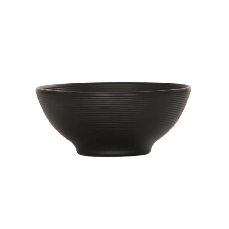 Cal-Mil 24111-7-13 30 Oz Black Melamine Round Bowl for Buffet and Catering