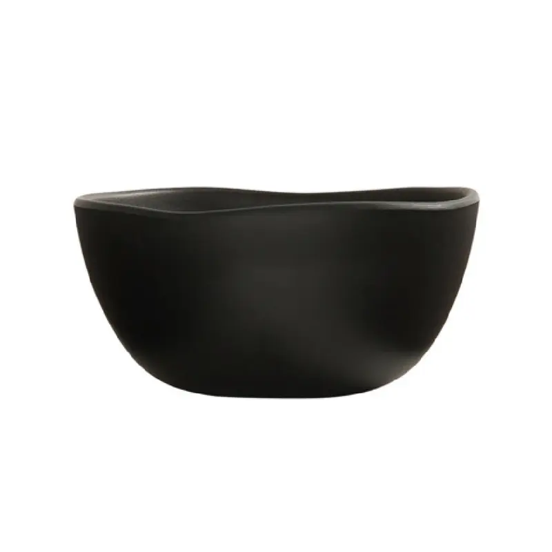 Cal-Mil 24401-16-13 16 Oz Black Bali Soup Bowl Melamine Dishwasher Safe