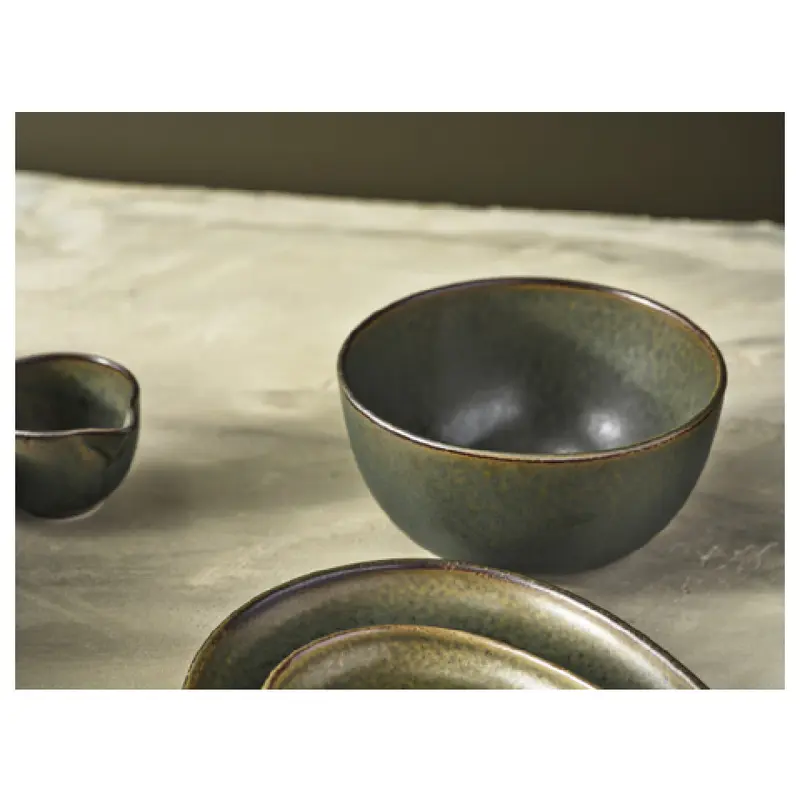 Steelite 6418MY030 9 Oz Bowl Wabi Sabi Kelp Porcelain - 4.125 Inch