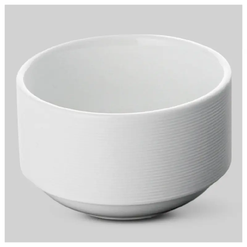 Bon Chef 7100005P 8 Oz Voyage Stackable Soup Bowl White Porcelain
