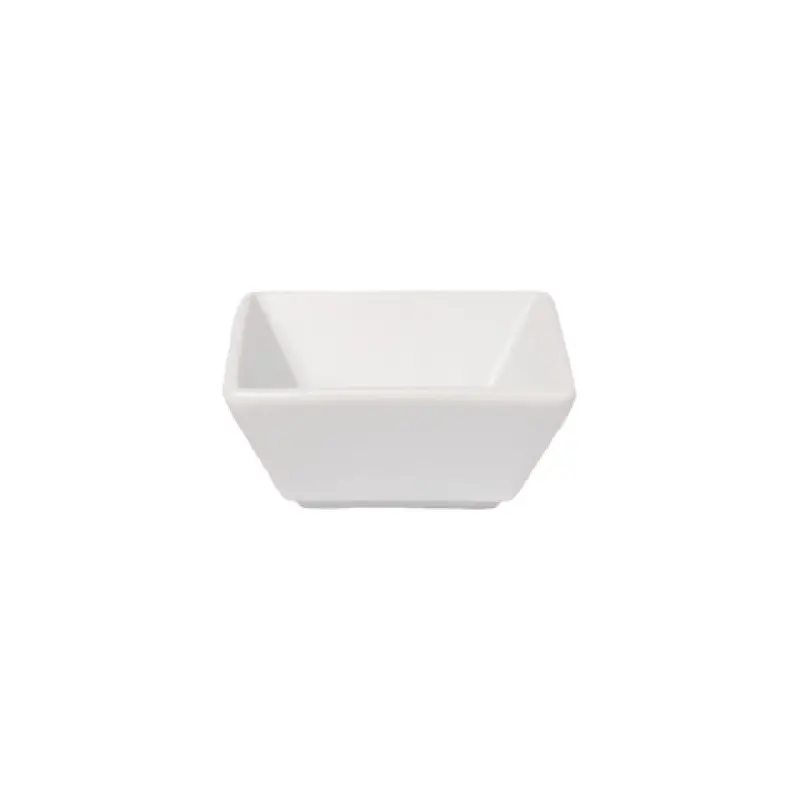 Vertex China AV-3SQB 3 Oz Square Dish with Rolled Edge Bright White