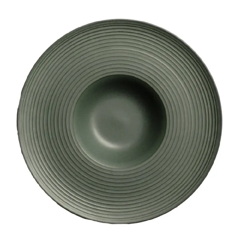 Vertex China E-G23-G 8 Oz Gourmet Bowl with Subtle Embossing Misty Green