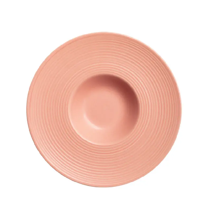 Vertex China E-G23-R 8 Oz Gourmet Bowl 11-7/8 Inch Diameter Round with Subtle Embossing