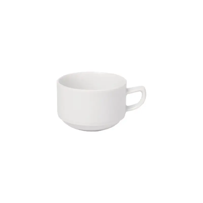 Vertex China OP-385 8-1/2 Oz Cup with Handle and Polished Foot White