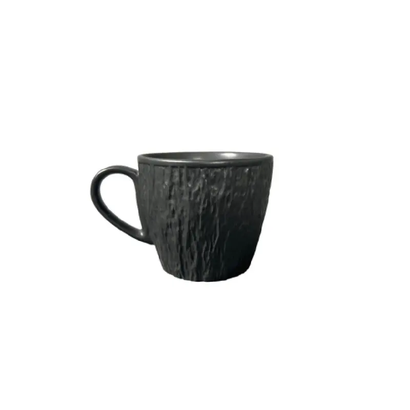 Vertex China OR-17 3 Inch 10 oz Cup Coffee With Handle Scratch Resistant Porcelain Matte Black