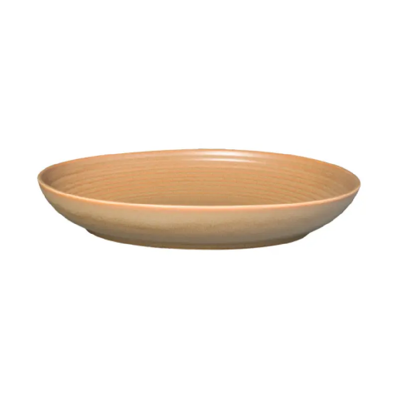 Vertex China E-B14-D 12-1/2 Inch Bowl 65 Oz Gold Dust Deep Oval Design