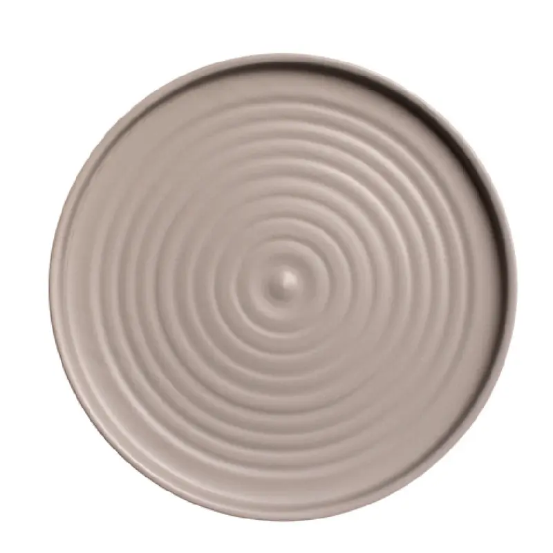 Vertex China E-D16-S 10-1/2 Inch Round Plate Stacking China Embossed