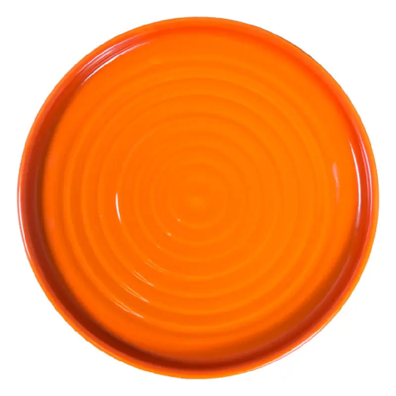 Vertex China E-D6-P 6-1/4 Inch Diameter Round Plate Polished Foot Embossed