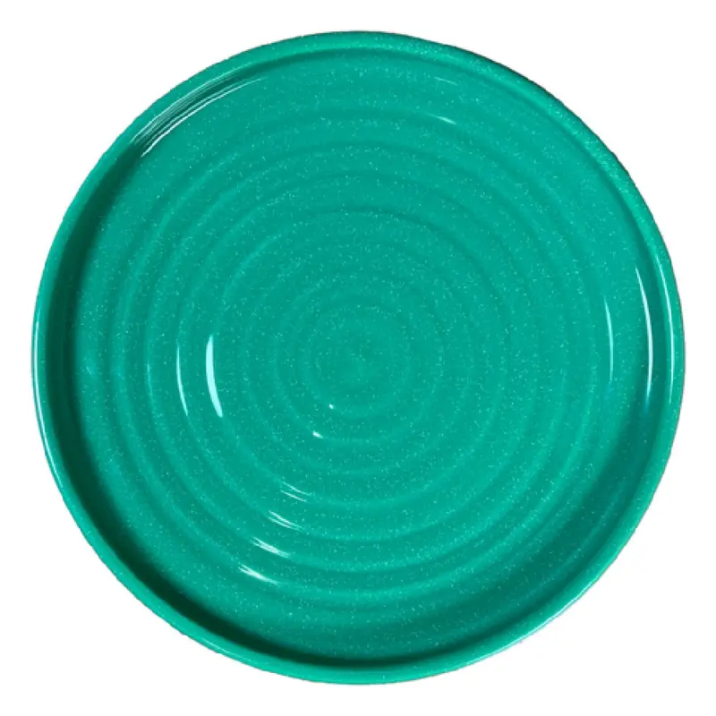 Vertex China E-D8-T 9 Inch Dia Round Plate Teal Porcelain Stacking