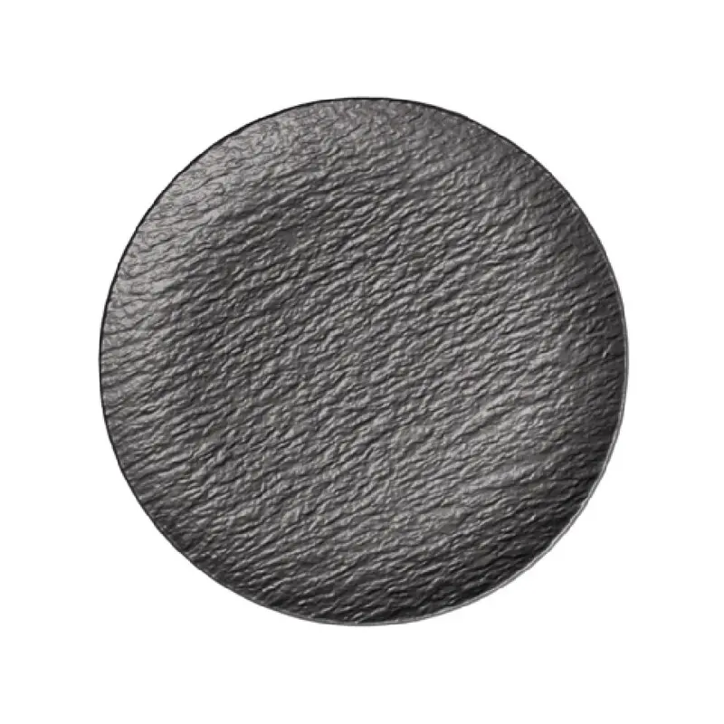 Vertex China OR-CP22 8-1/4 Inch Diameter Round Plate Coupe Porcelain Matte Black