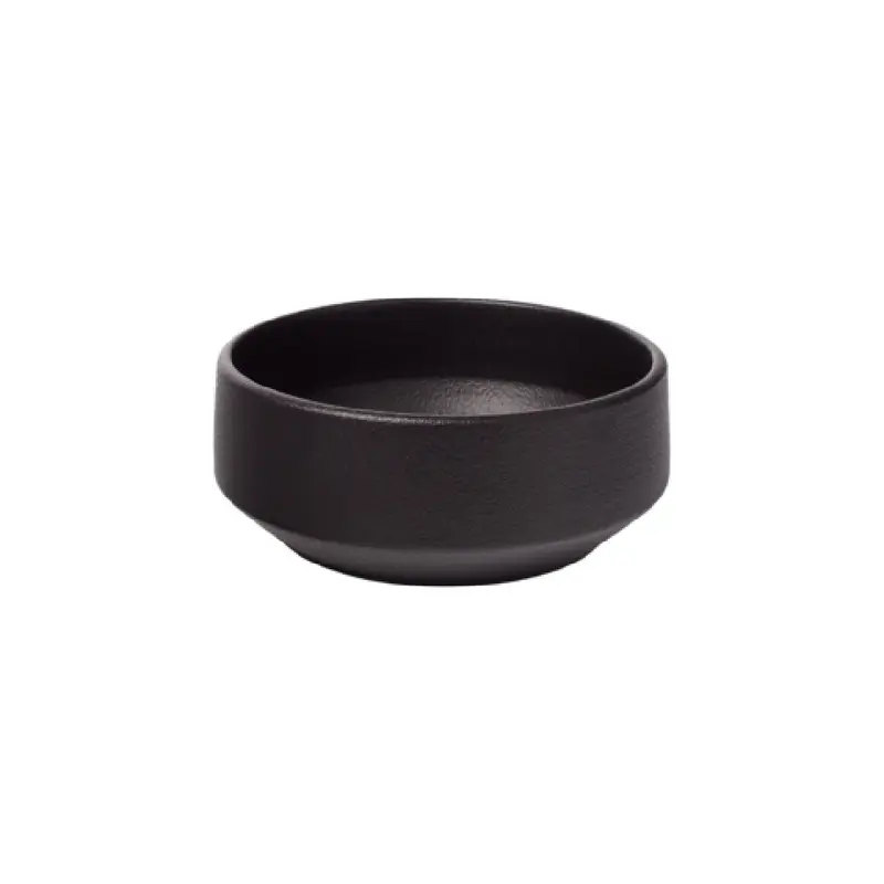 Vertex China OR-DB60 16 Oz Bowl Deep Round Porcelain with Polished Foot Matte Black
