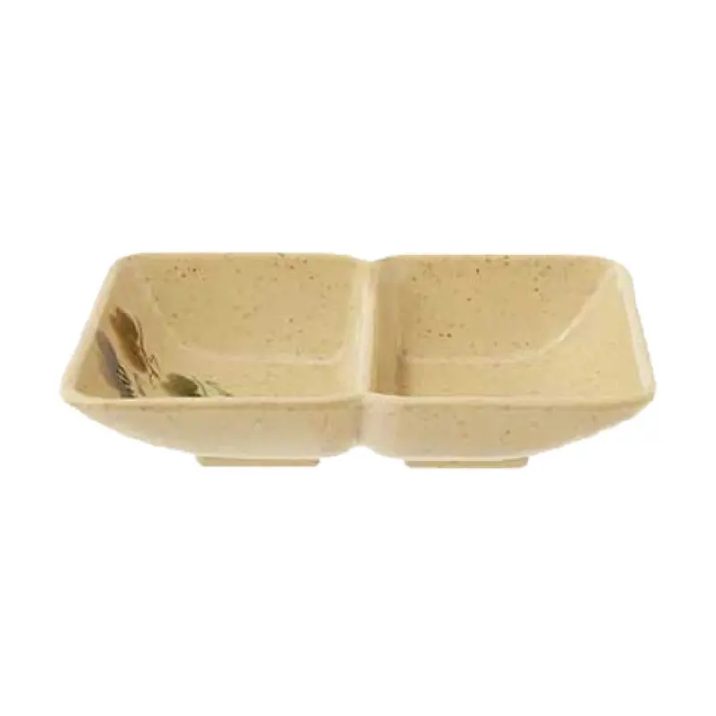 GET Enterprises 037-TK 4 Inch 2 Compartments Sauce Dish Break Resistant Melamine