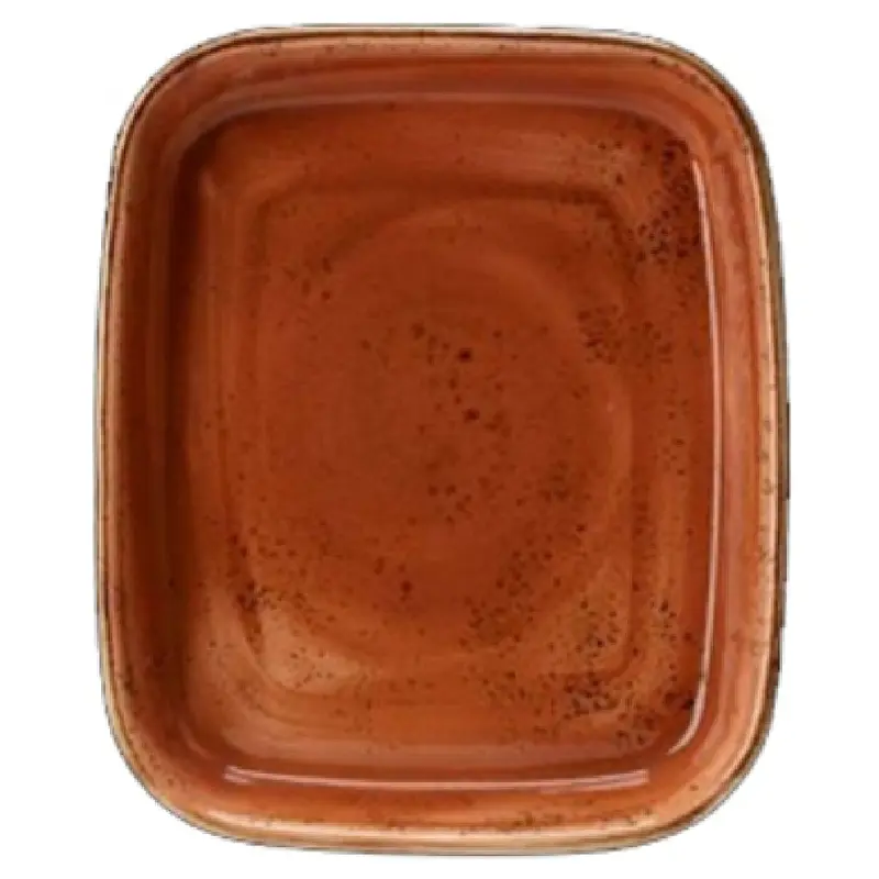 Steelite 11330331 4.0 Qt Oblong Roaster 14 Inch Terracotta Vitrified China