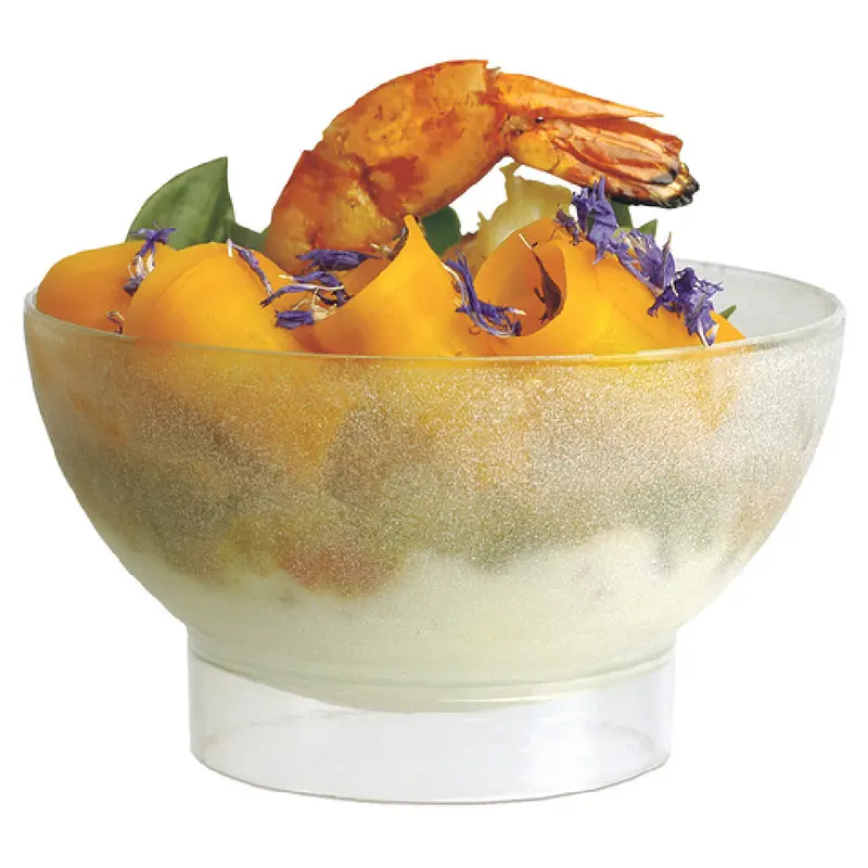 JB Prince R488 4.25 6 Oz Comatec Disposable Bowl Frosted Plastic 200 Packs