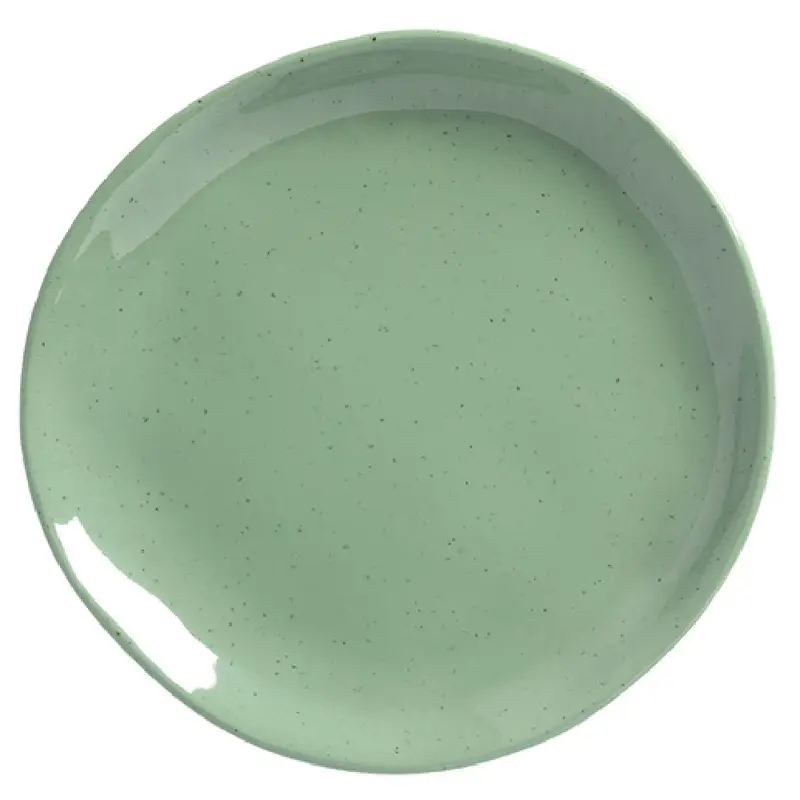 American Metalcraft CP9SA 9 Inch Round Coupe Plate Speckled Sage Melamine