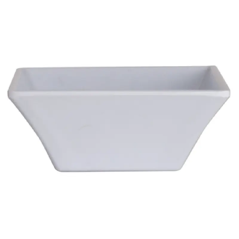 Steelite 7064MM201 12.875 Oz Square Deep Bowl White Melamine 2 Dozen Packs