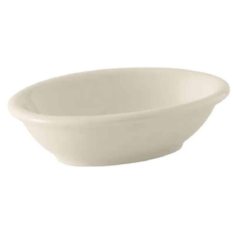 Tuxton BEK-0501 5 Oz Oval Fruit Dish Ceramic Lead-Free Dishwasher Safe