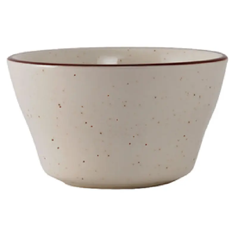 Tuxton TBS-004 8 Oz Bouillon Cup Ceramic Round Microwave and Dishwasher Safe