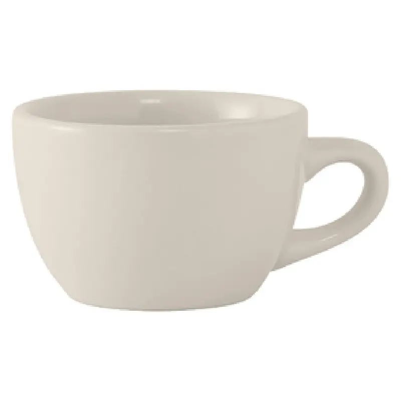Tuxton TNR-001 7 Oz Cup American White/Eggshell Ceramic 3-3/4 Inch Diameter