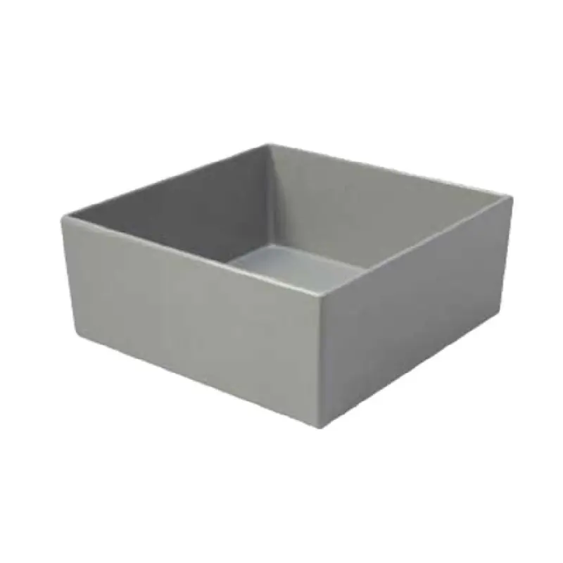 Bon Chef 9518 5 Quart Bowl Square Aluminum with Pewter-Glo Finish