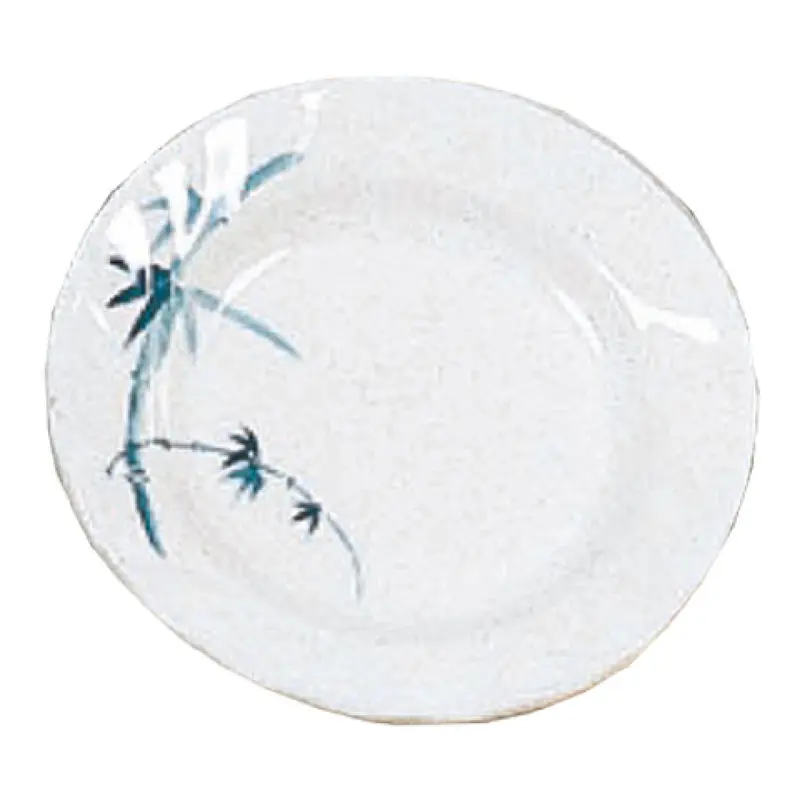 Thunder Group 1209BB 9-1/4 Inch Diameter Round Plate Break-Resistant Melamine Blue Bamboo