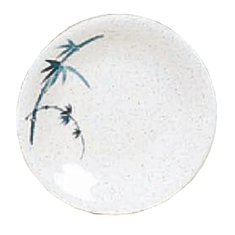 Thunder Group 1306BB 6-3/8 Inch Dinner Plate Break-resistant BPA Free Melamine Blue Bamboo