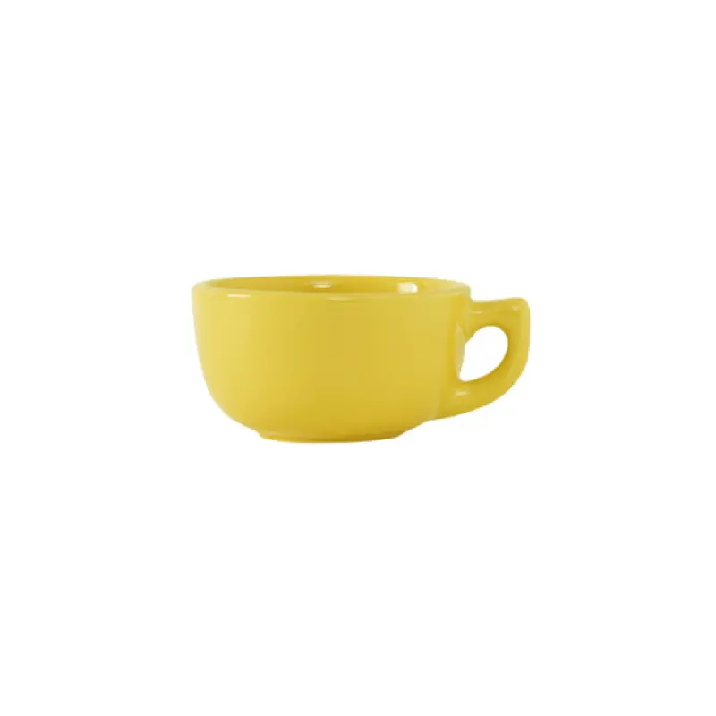 Tuxton BSF-1402 14 Oz Cappuccino Cup Ceramic Lead-Free Saffron Pack 2 Dozen