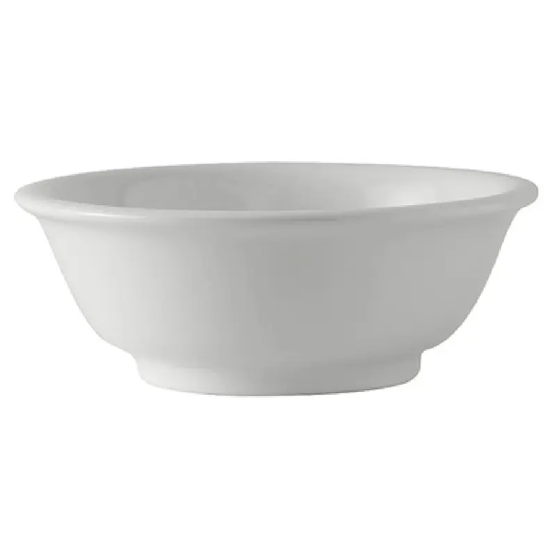 Tuxton BWB-3205 34 Oz. Round Salad Bowl White Ceramic with Footed Design