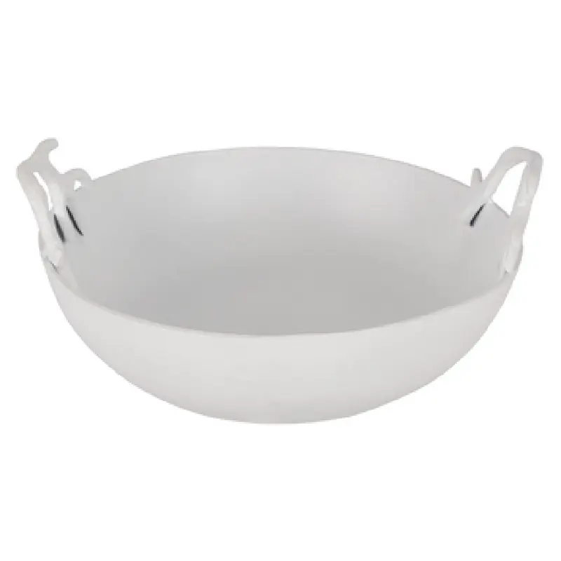 Bon Chef 81021TERRA 4 Quart Bowl Round with Antler Handles Aluminum Sandstone