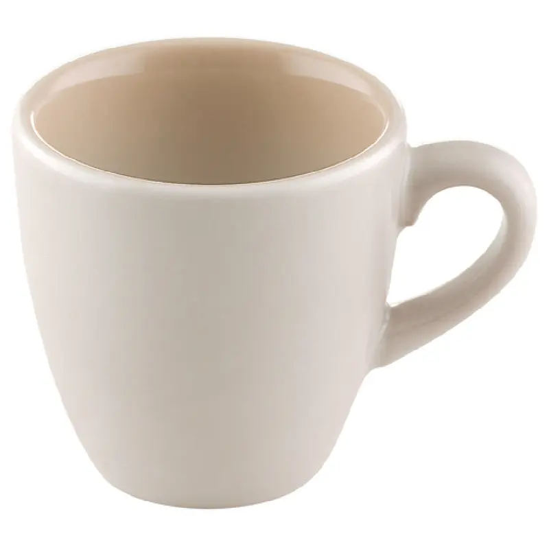 BauscherHepp 195359-700561 3 Oz Cup Porcelain Beige Microwave and Dishwasher Safe