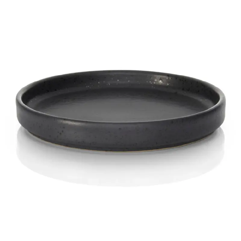 BauscherHepp 53.0045.0102 5.5 Inch Flat Plate Round Ceramic Geo Graphite