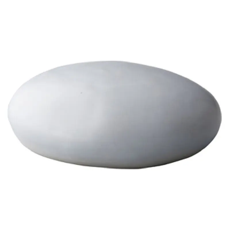 BauscherHepp QR17215 4.7 Inch Sushi Stone Organic Shape Vitrified China Stone White