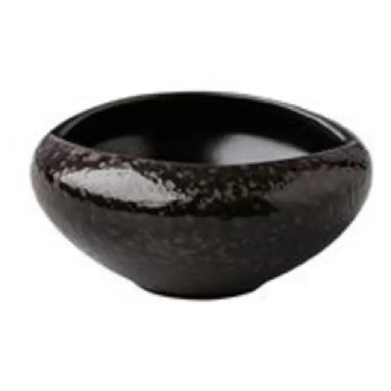 BauscherHepp RD18334 1.7 Oz Curved Dipper Oval Vitrified China Black Satin