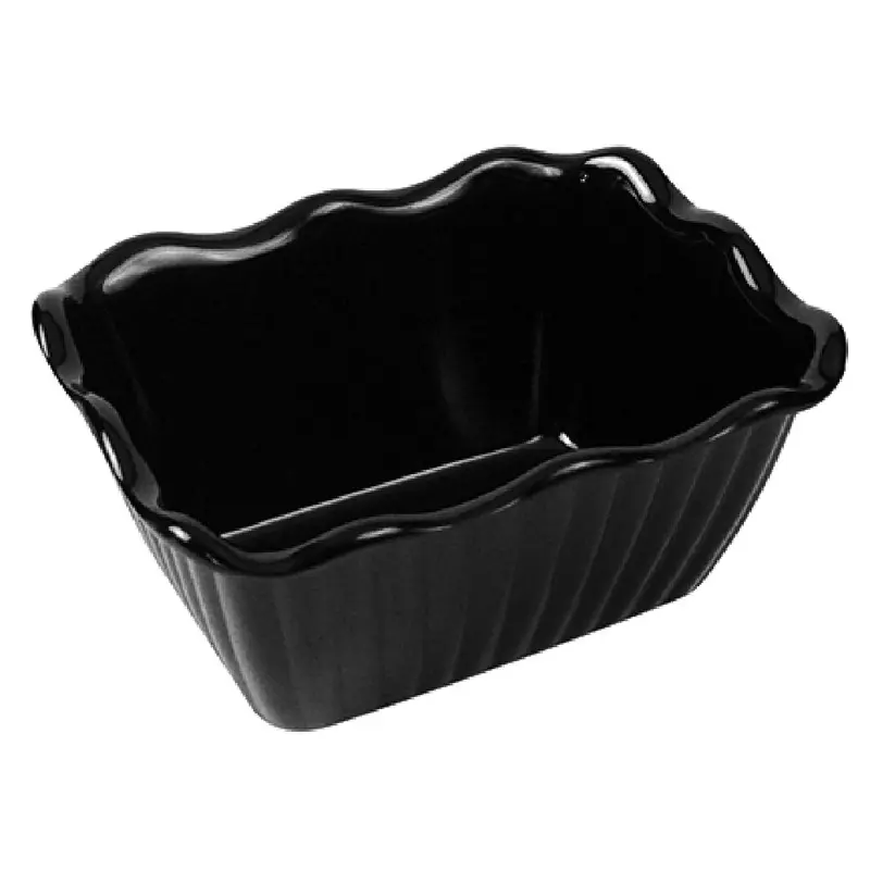 BauscherHepp TB229 23-2/3 Oz Rectangular Black Dish SAN 6-7/10 Inch