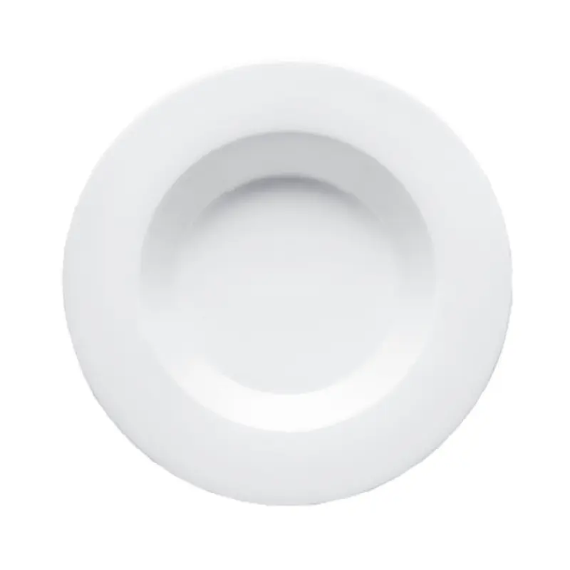 Bon Chef 5000008B 9 Inch Soup Plate Round Wide Rim Bone China White
